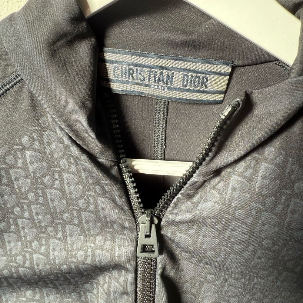 Dior black Oblique half zip top size large - Picture 6 of 7